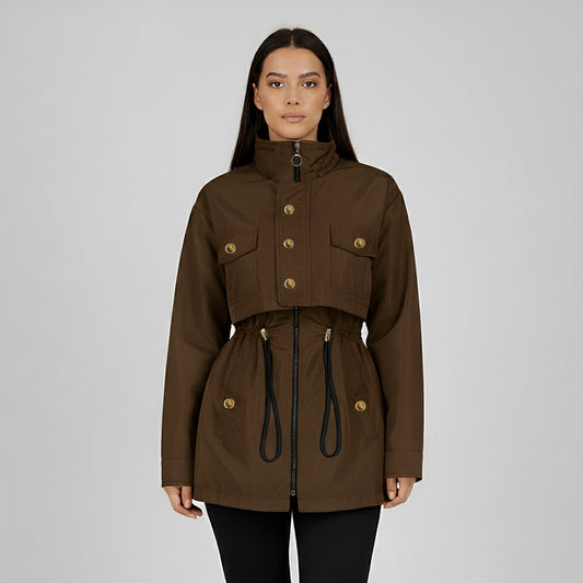 Brown Waterproof Fur-Lined Parka