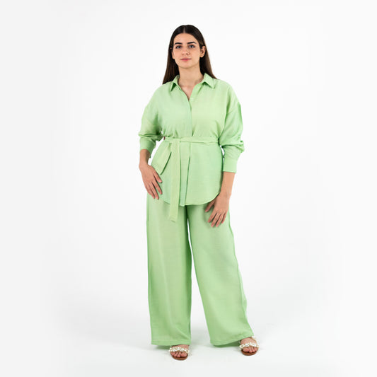 Light Green Oversize Linen Set