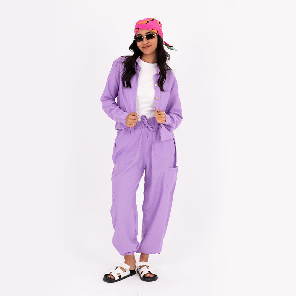 Lavender Baggy Linen Set