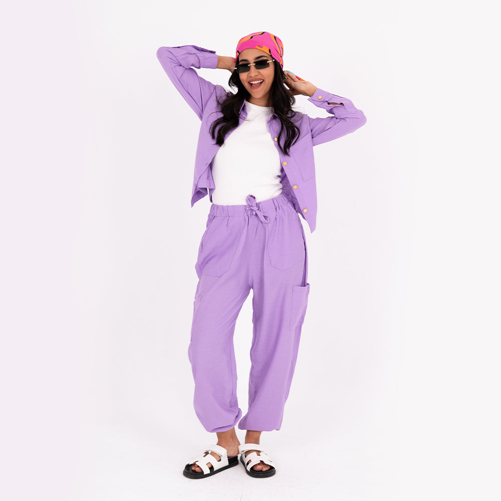 Lavender Baggy Linen Set