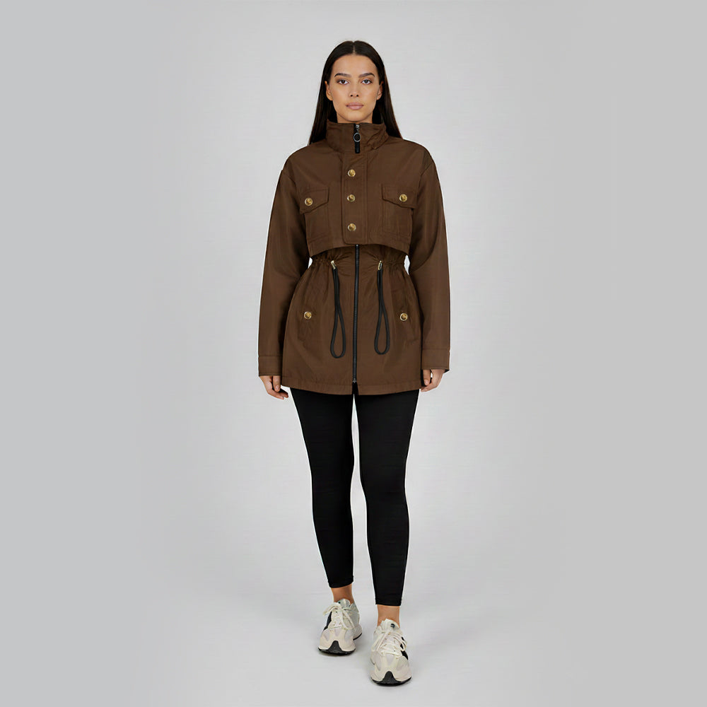 Brown Waterproof Fur-Lined Parka