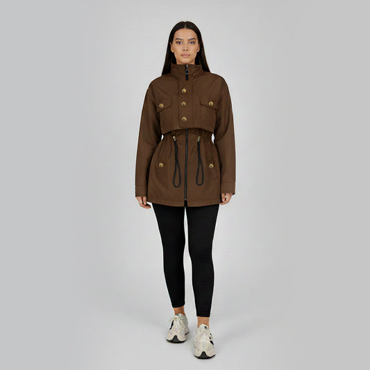 Brown Waterproof Fur-Lined Parka