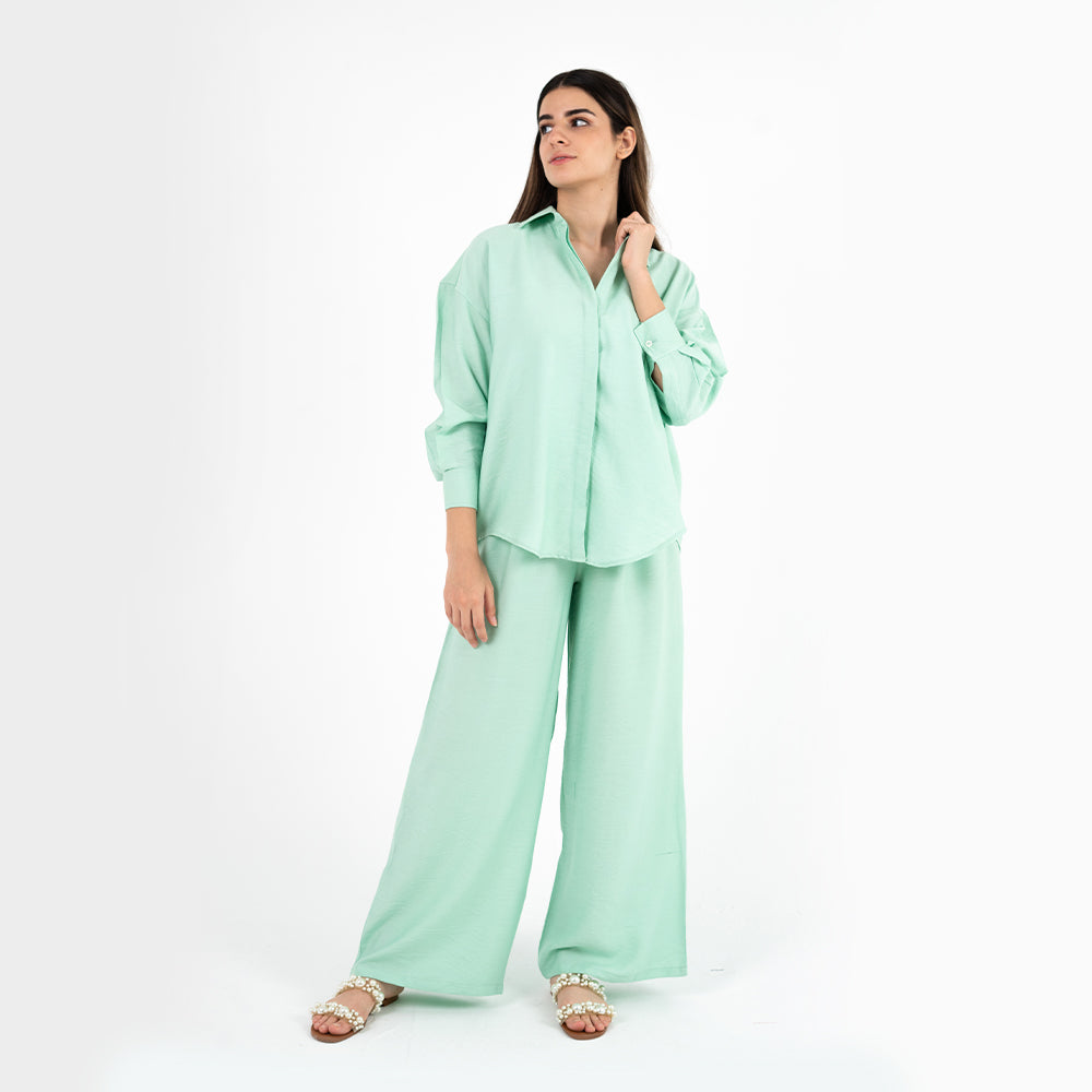 Light Mint Oversize Linen Set