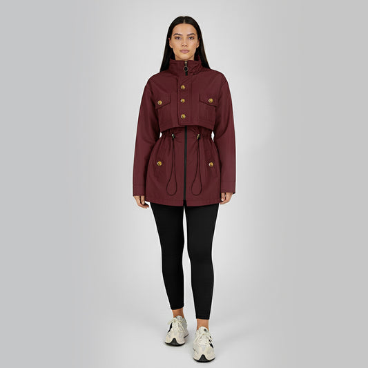 Burgandy Waterproof Fur-Lined Parka