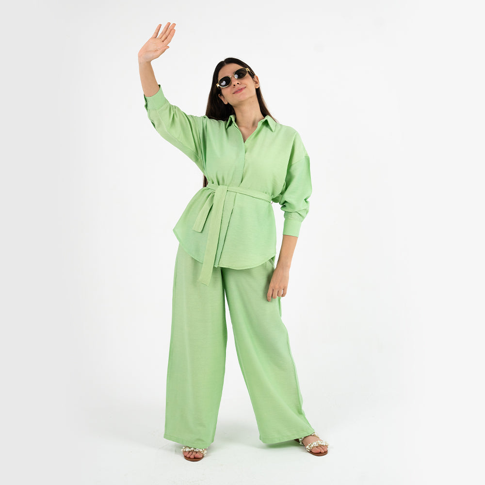 Light Green Oversize Linen Set
