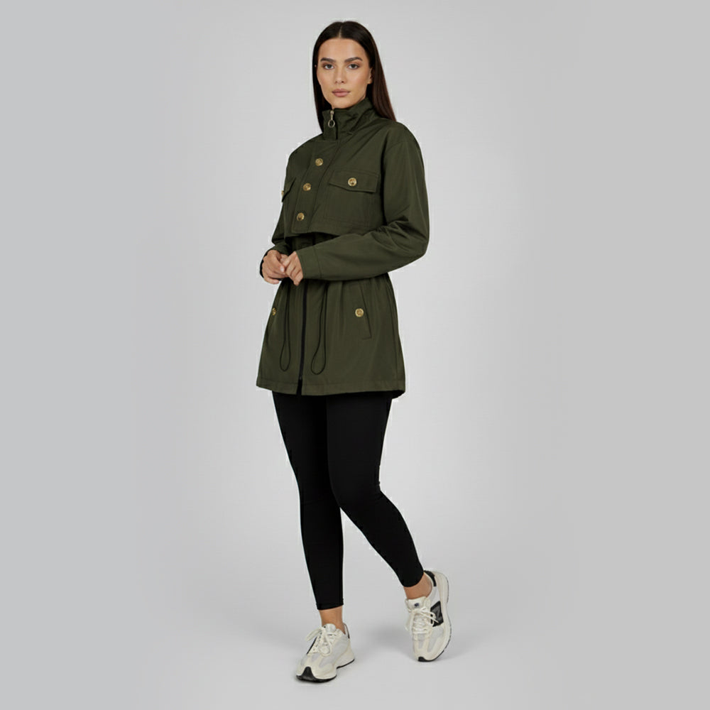 Dark Green Waterproof Fur-Lined Parka
