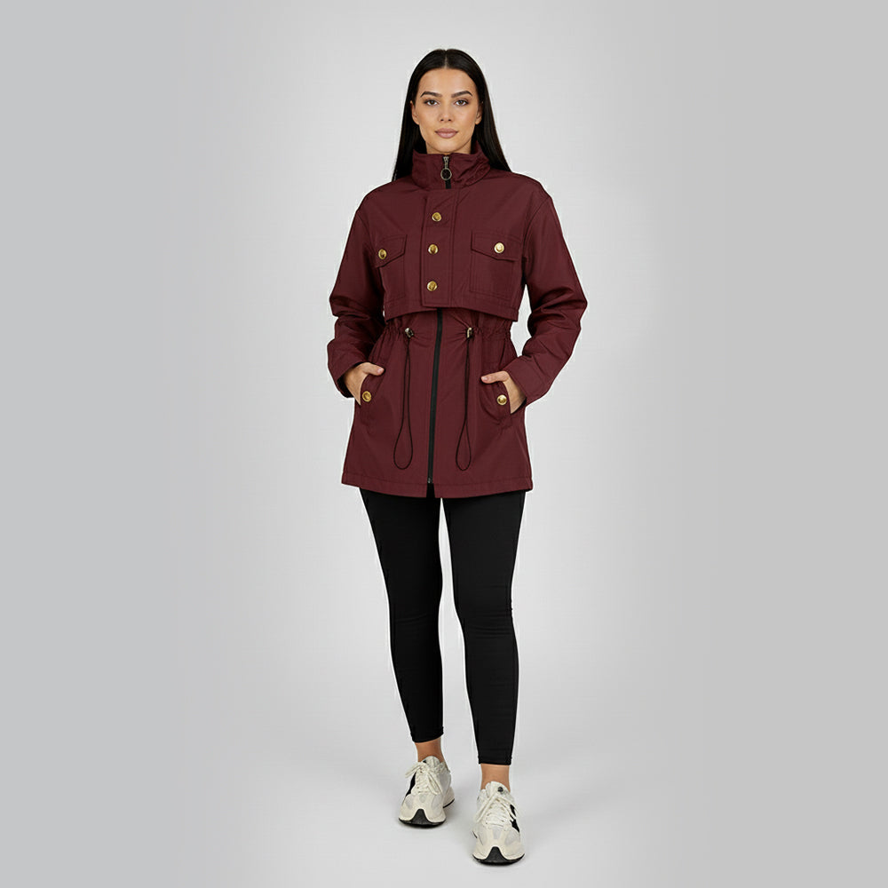 Burgandy Waterproof Fur-Lined Parka