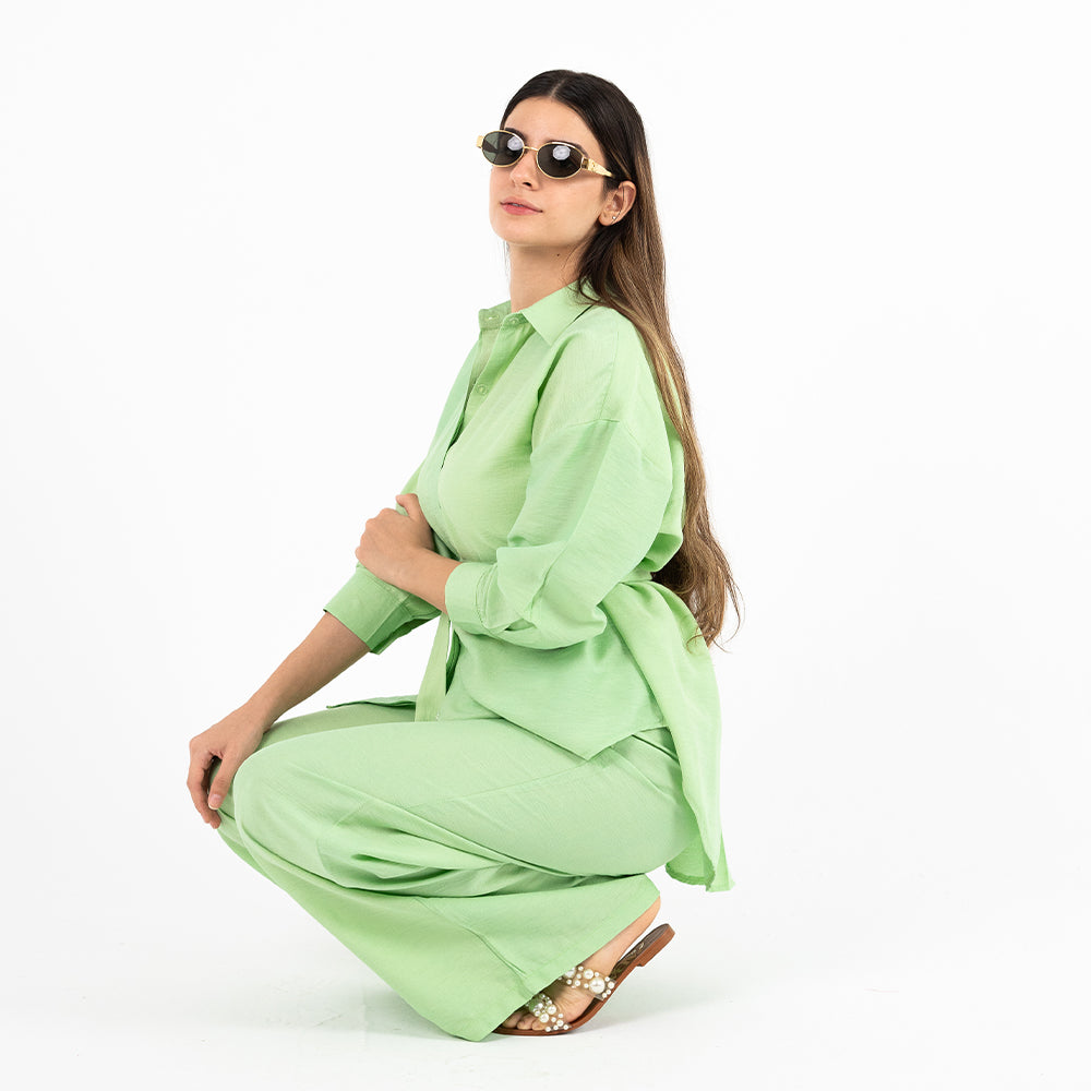 Light Green Oversize Linen Set
