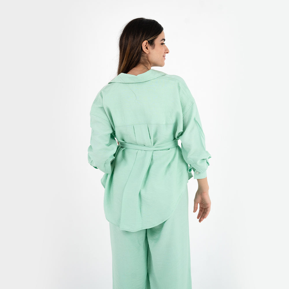 Light Mint Oversize Linen Set