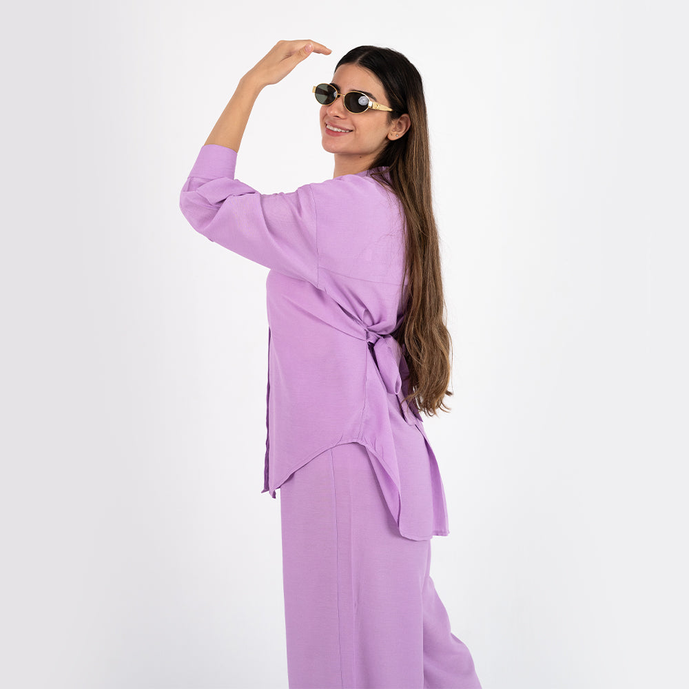 Lavender Oversize Linen Set