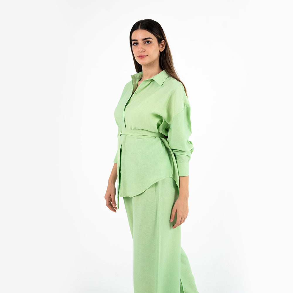 Light Green Oversize Linen Set