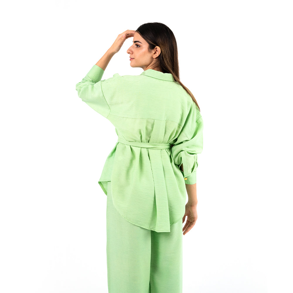 Light Green Oversize Linen Set