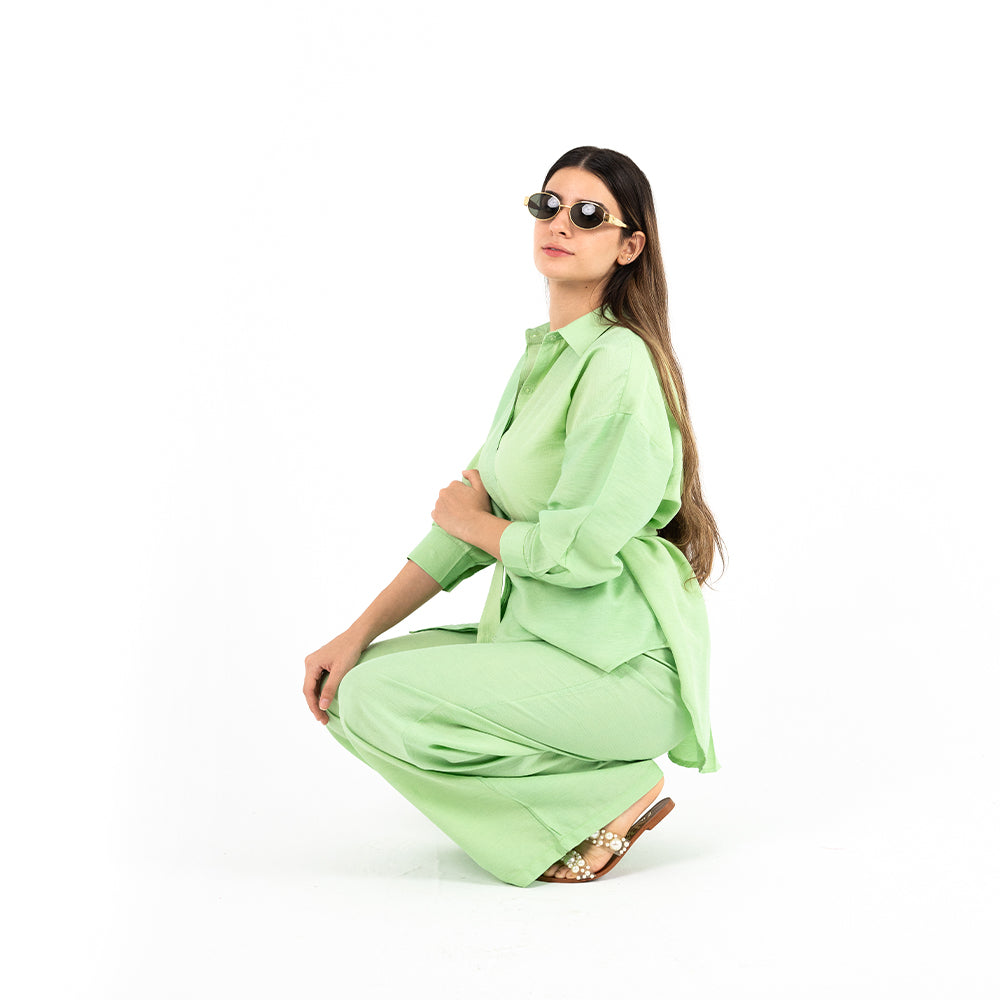 Light Green Oversize Linen Set