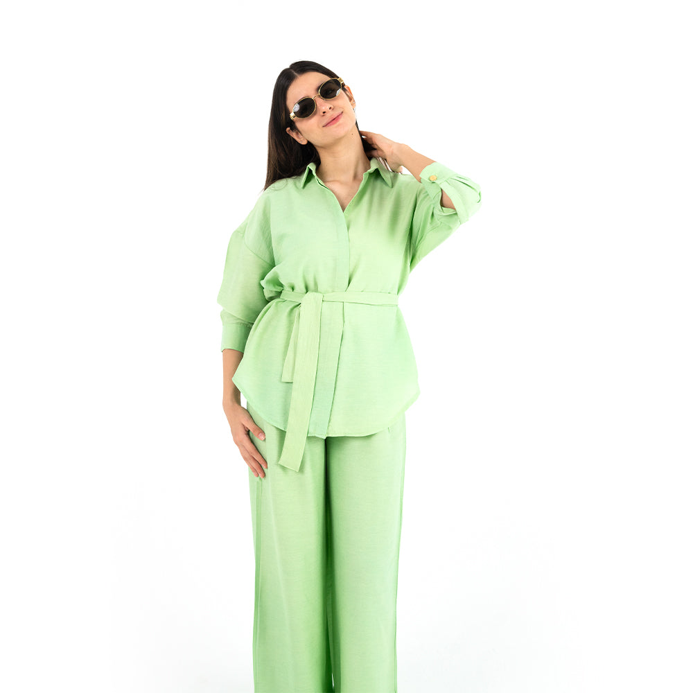 Light Green Oversize Linen Set