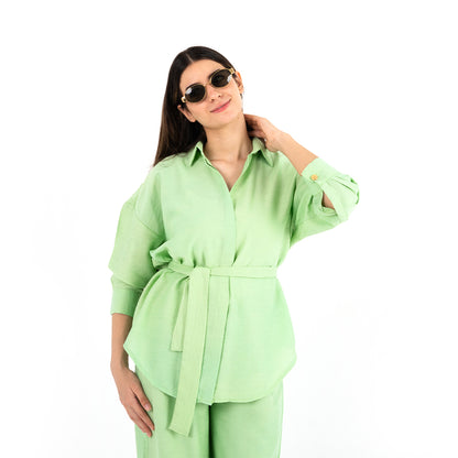 Light Green Oversize Linen Set