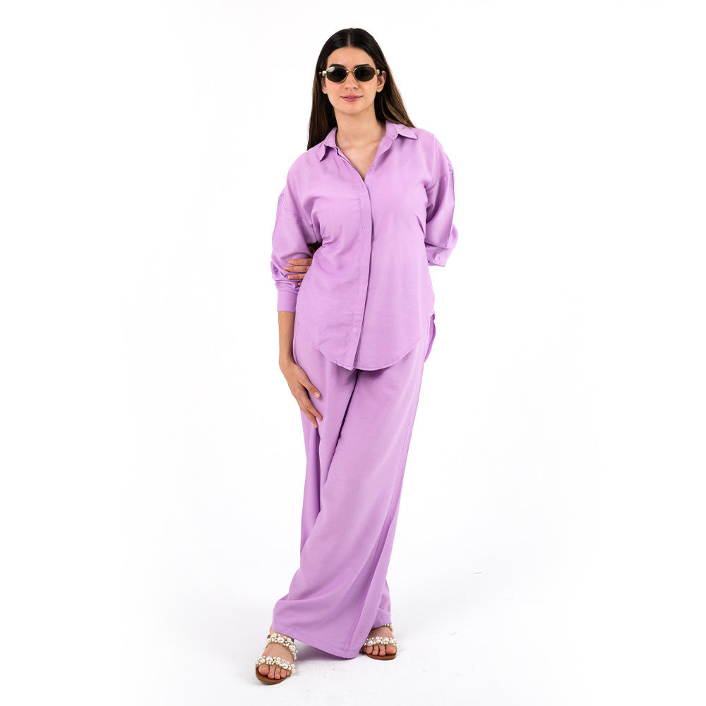 Lavender Oversize Linen Set