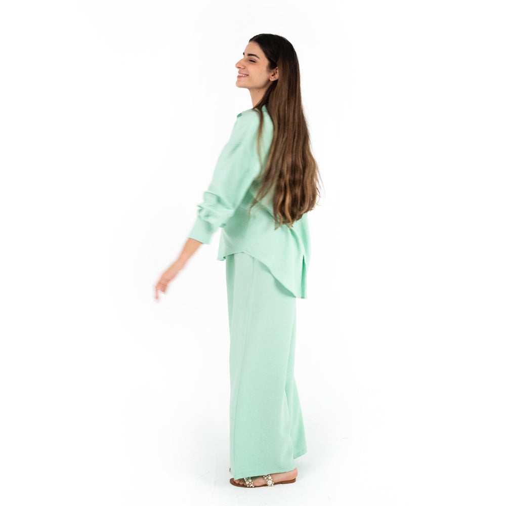 Light Mint Oversize Linen Set