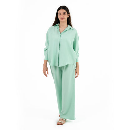 Light Mint Oversize Linen Set