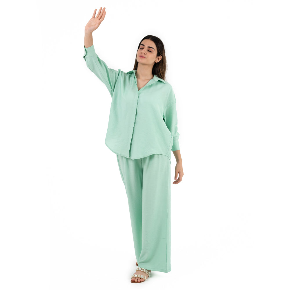 Light Mint Oversize Linen Set