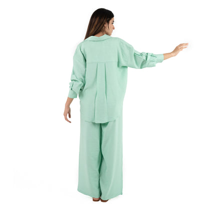 Light Mint Oversize Linen Set