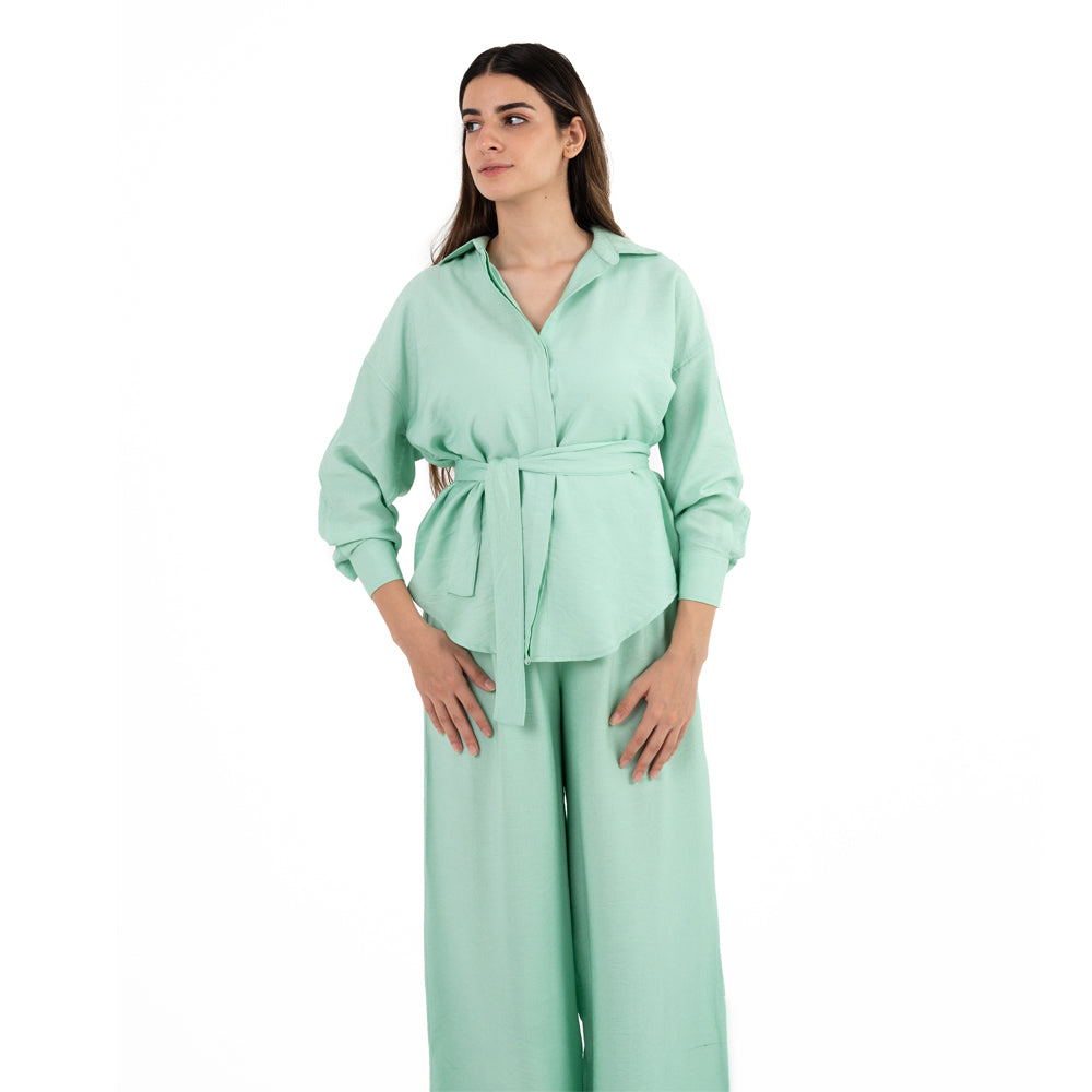 Light Mint Oversize Linen Set