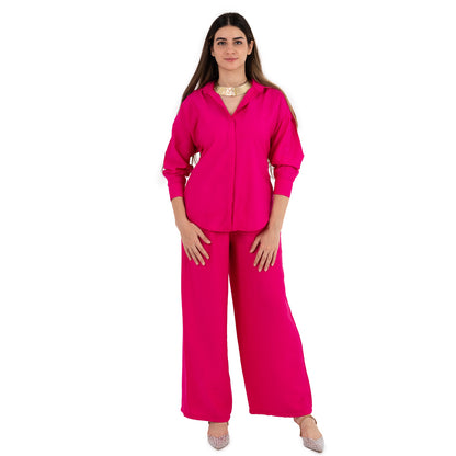 Fuchsia Oversize Linen Set