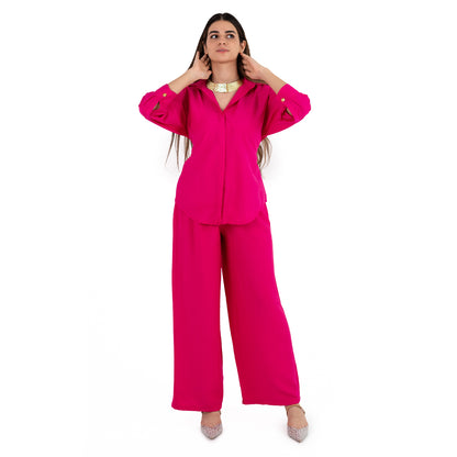 Fuchsia Oversize Linen Set