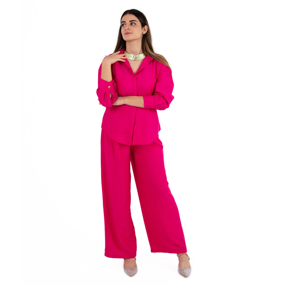 Fuchsia Oversize Linen Set