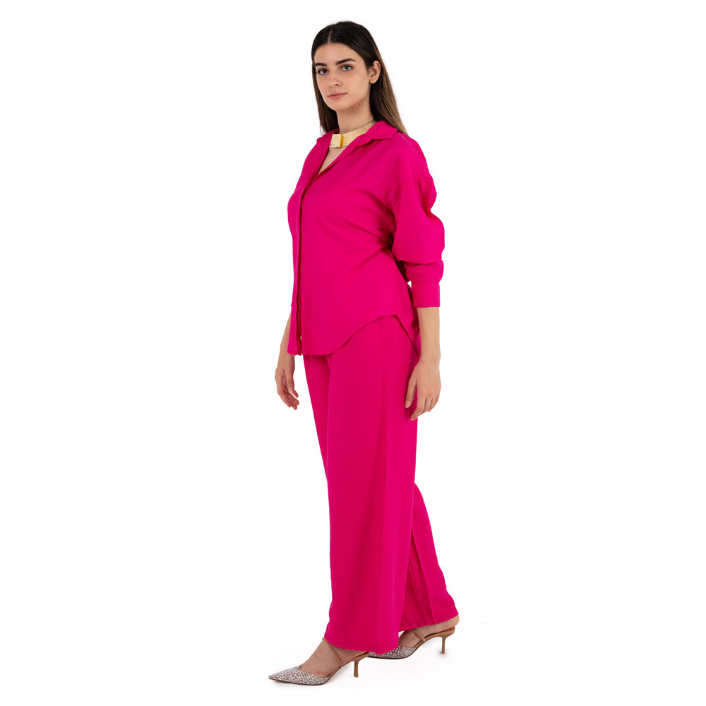 Fuchsia Oversize Linen Set