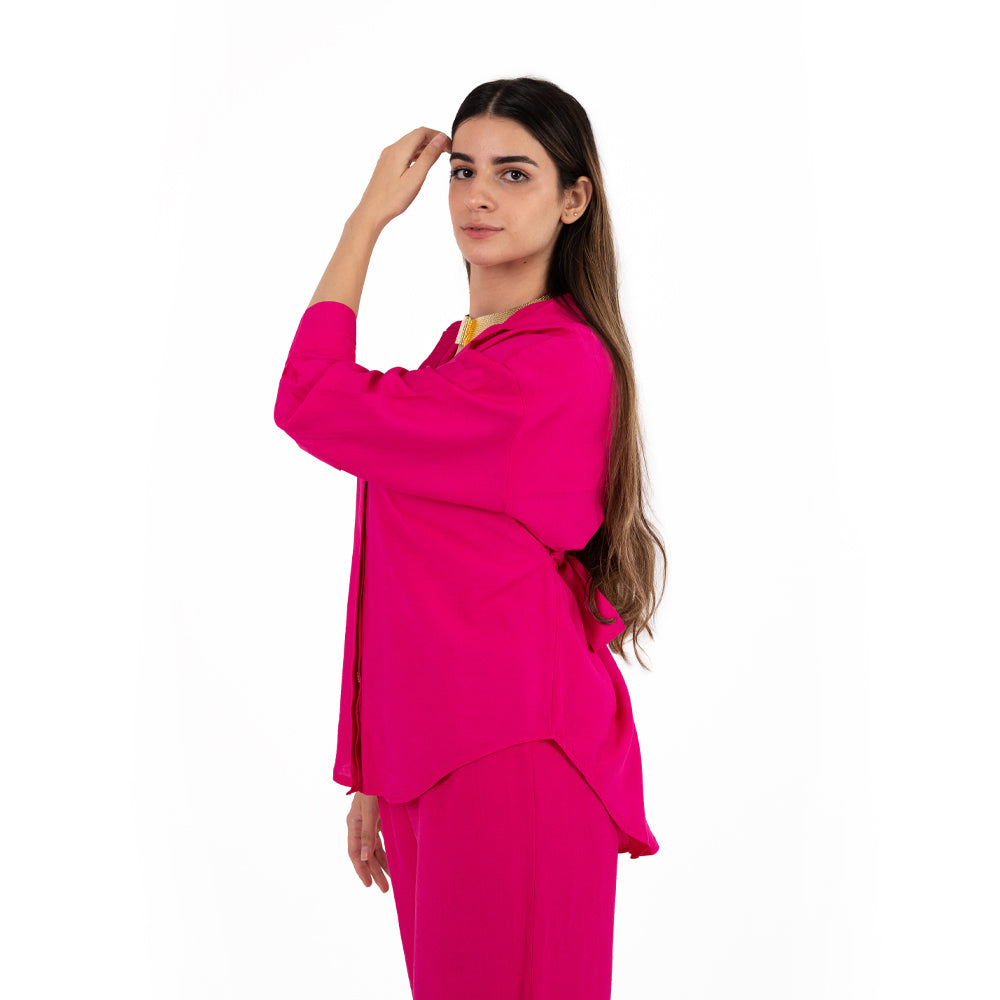 Fuchsia Oversize Linen Set