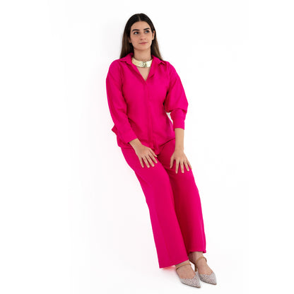 Fuchsia Oversize Linen Set