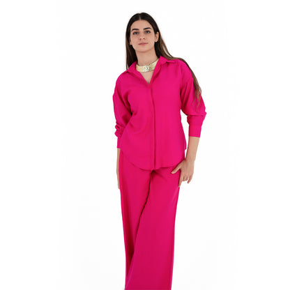 Fuchsia Oversize Linen Set