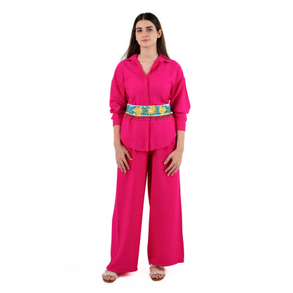 Fuchsia Oversize Linen Set