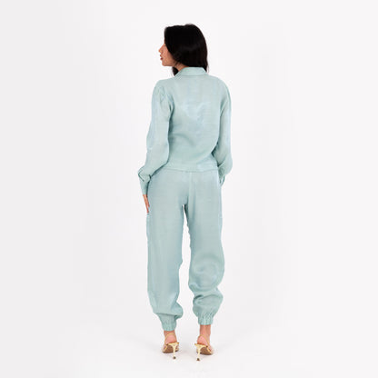 Mint Baggy Satin Set