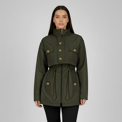 Dark Green Waterproof Fur-Lined Parka