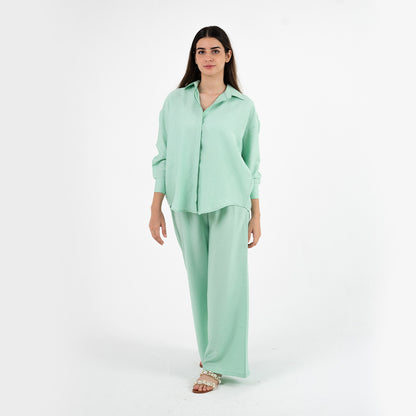 Light Mint Oversize Linen Set