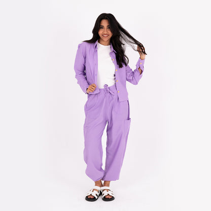 Lavender Baggy Linen Set