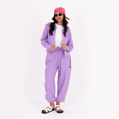 Lavender Baggy Linen Set