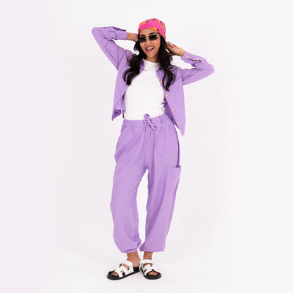 Lavender Baggy Linen Set
