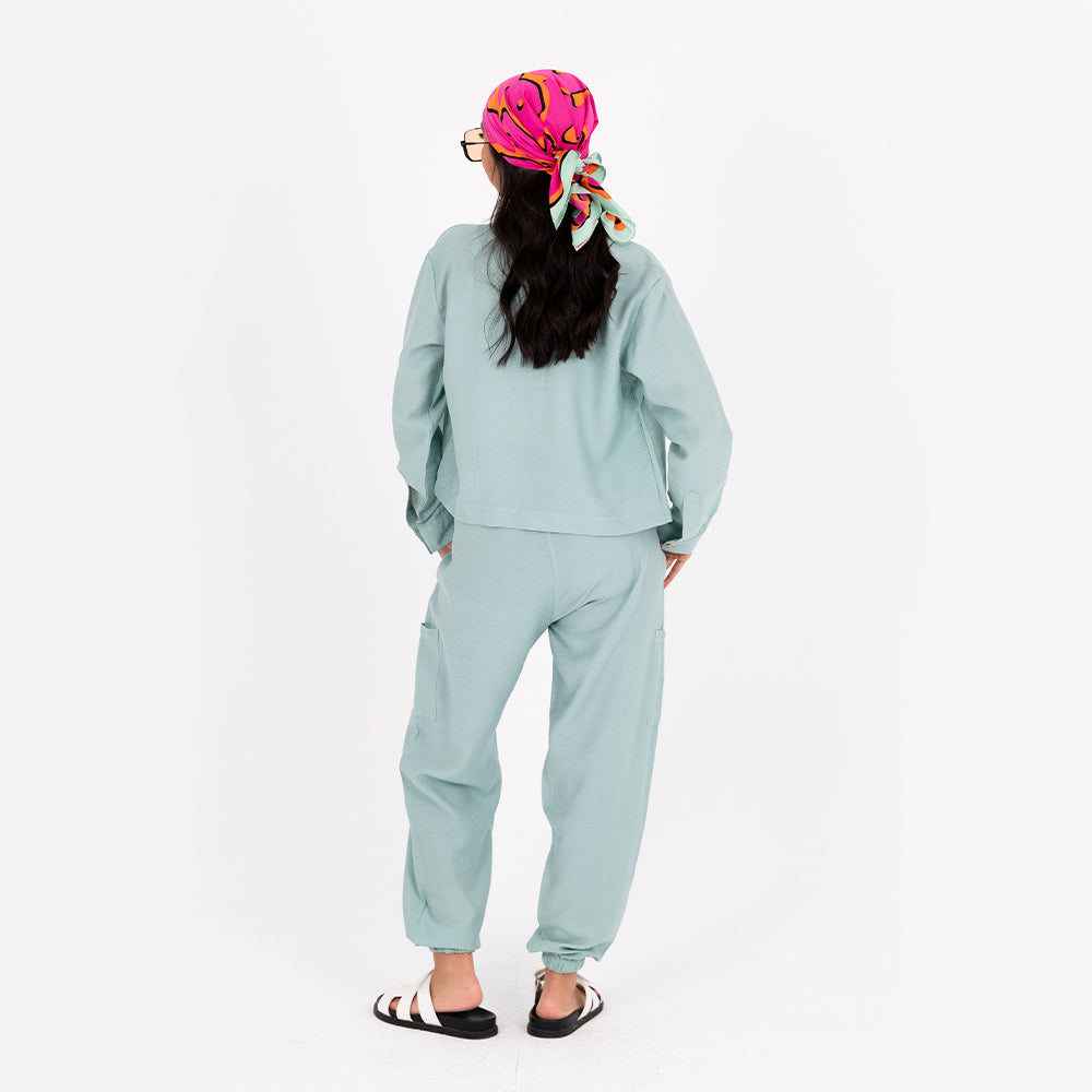 Mint Baggy Linen Set