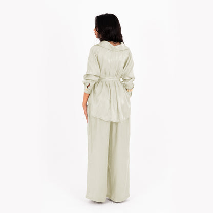 Pistachio Oversize Satin Set