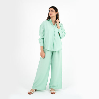 Light Mint Oversize Linen Set