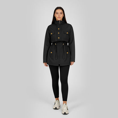 Black Waterproof Fur-Lined Parka