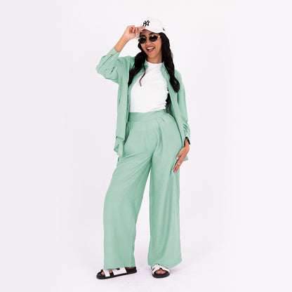 Mint Oversize Linen Set