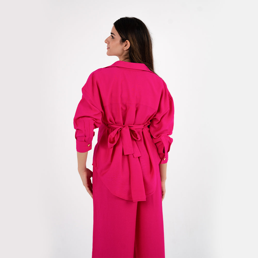 Fuchsia Oversize Linen Set