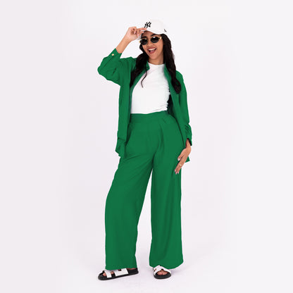 Green Oversize Linen Set