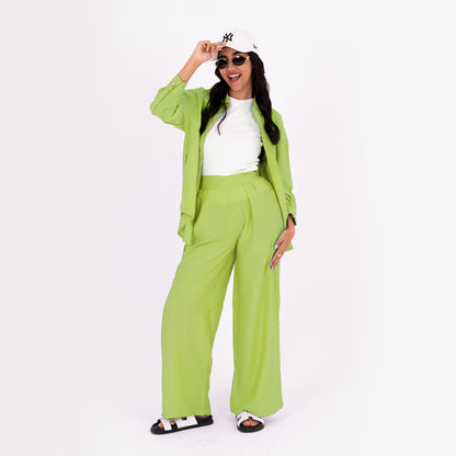 Apple Green Oversize Linen Set