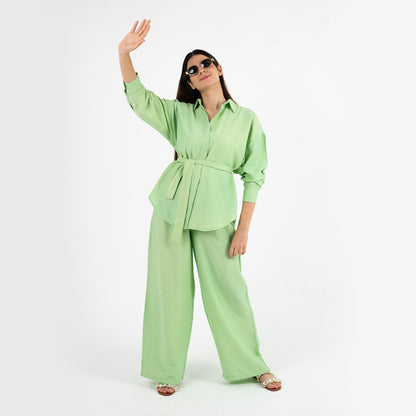 Light Green Oversize Linen Set