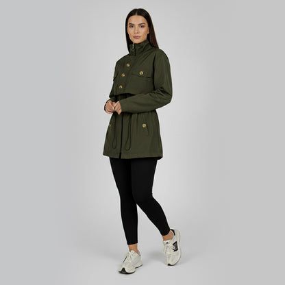 Dark Green Waterproof Fur-Lined Parka