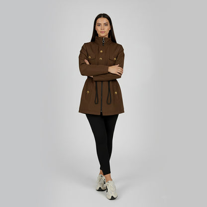 Brown Waterproof Fur-Lined Parka